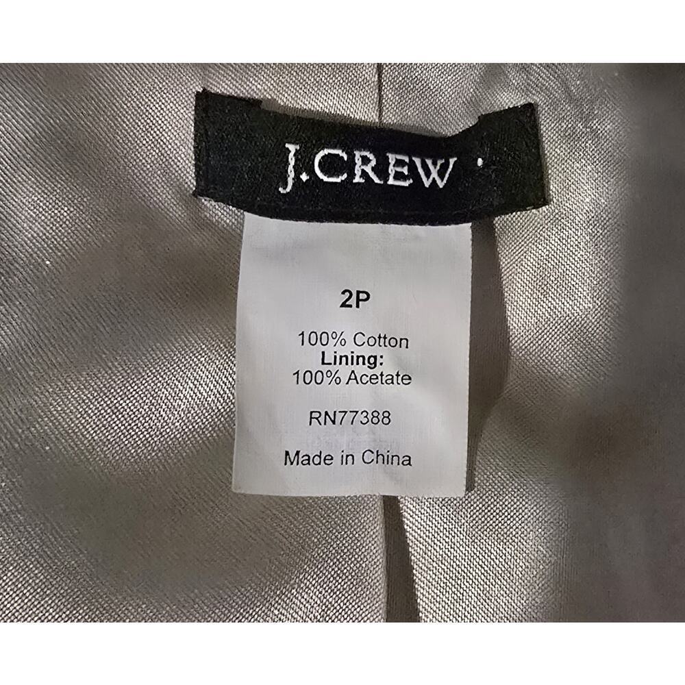 Vintage Women's J. Crew Dark Purple Velveteen Blazer Single Breasted Sz 2P - Picture 9 of 10